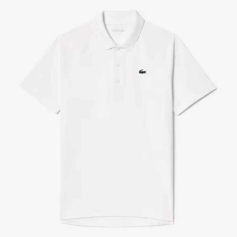 Lacoste Men’s Rip Resistant Plain Tennis Polo (White)