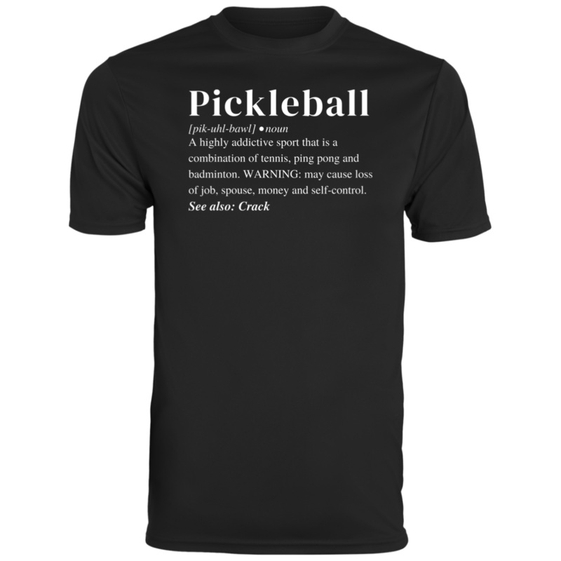 Men’s Dry Fit – Pickleball Definition (white print)