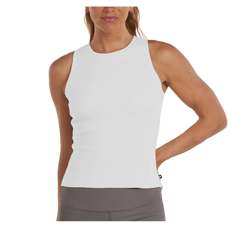 Women`s Classic Crew Neck Tennis Tank White