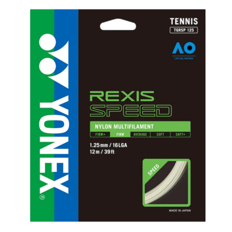 Yonex Rexis Speed 16L/1.25 Multifilament Poly Tennis String (Natural)