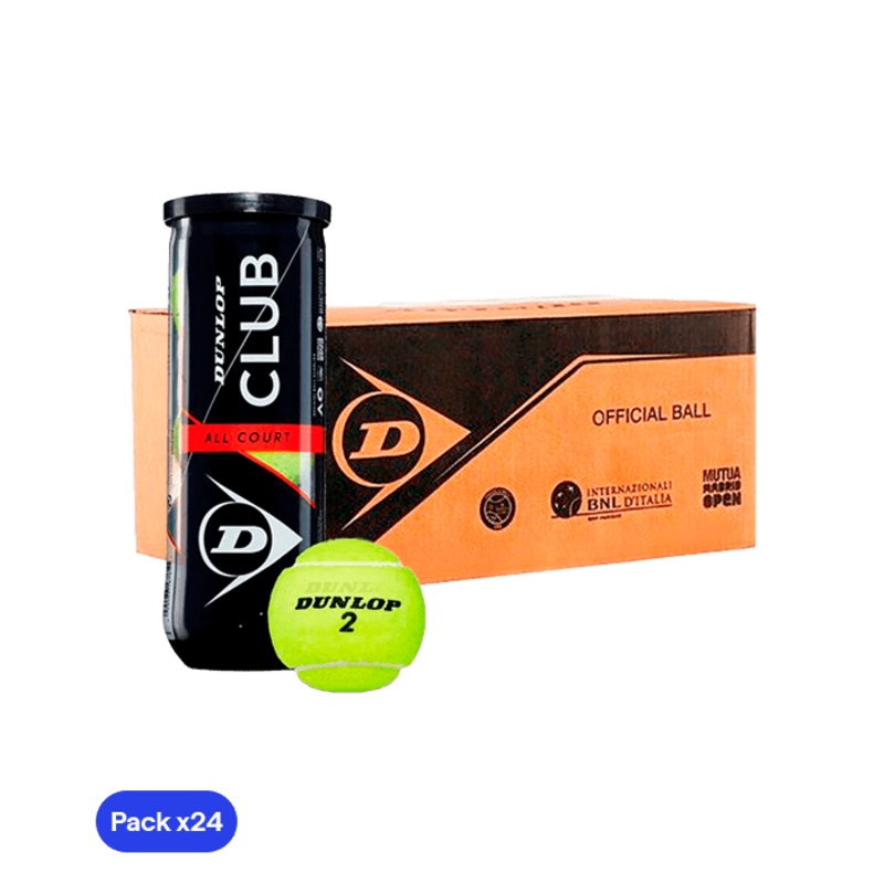 Dunlop Club All Court Padel Balls Box (Pack x24)