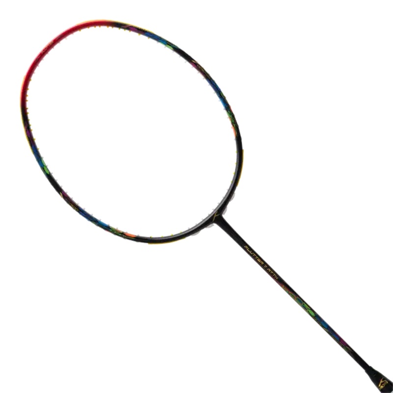 Hundred Flutter 7 Attack 4U Badminton Racket – Black/Red Black/Red 4U6