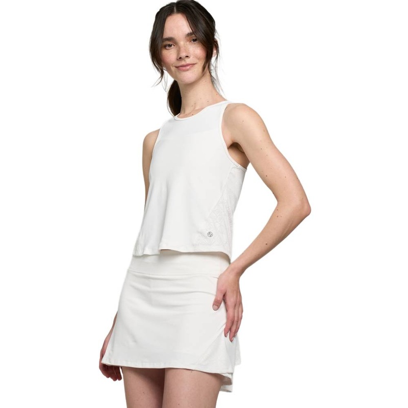 Lija Women’s Elite Baton Tank Top (White)