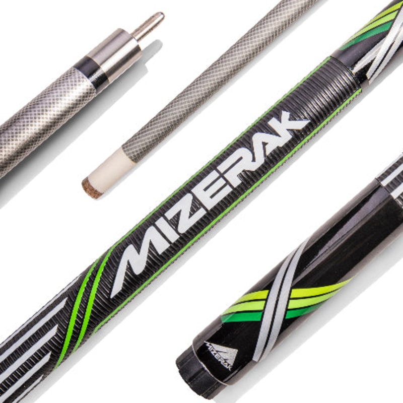 58″ Premium Carbon Sport Grip Cue – Green