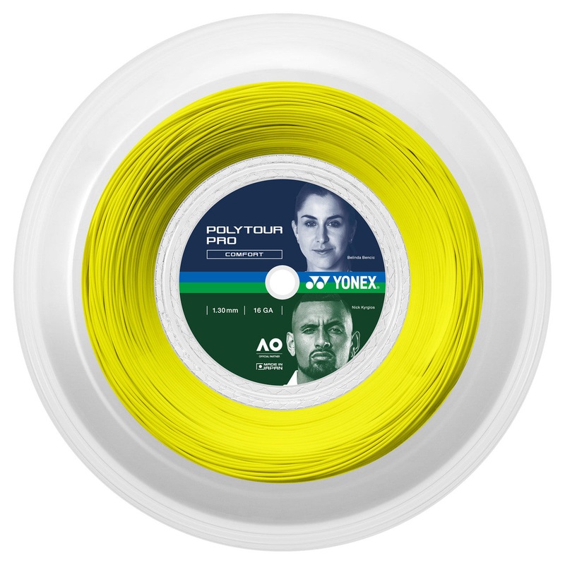 Yonex PolyTour Pro 1.30mm 200m Tennis String Yellow 200m Reel
