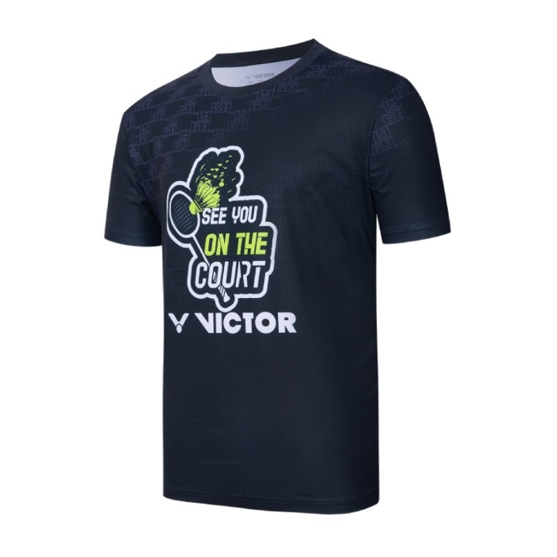 (CLEARANCE) VICTOR Badminton T-Shirt T-45016 C Black Unisex S