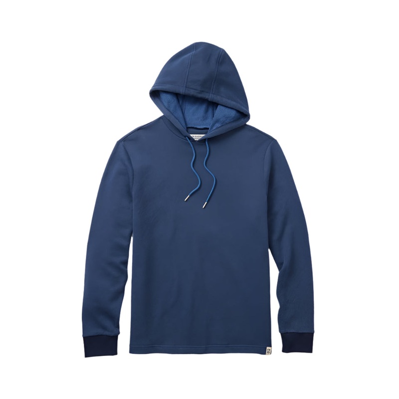 Fair Harbor Men’s Textured Tailwind Hoodie Navy Twill Small