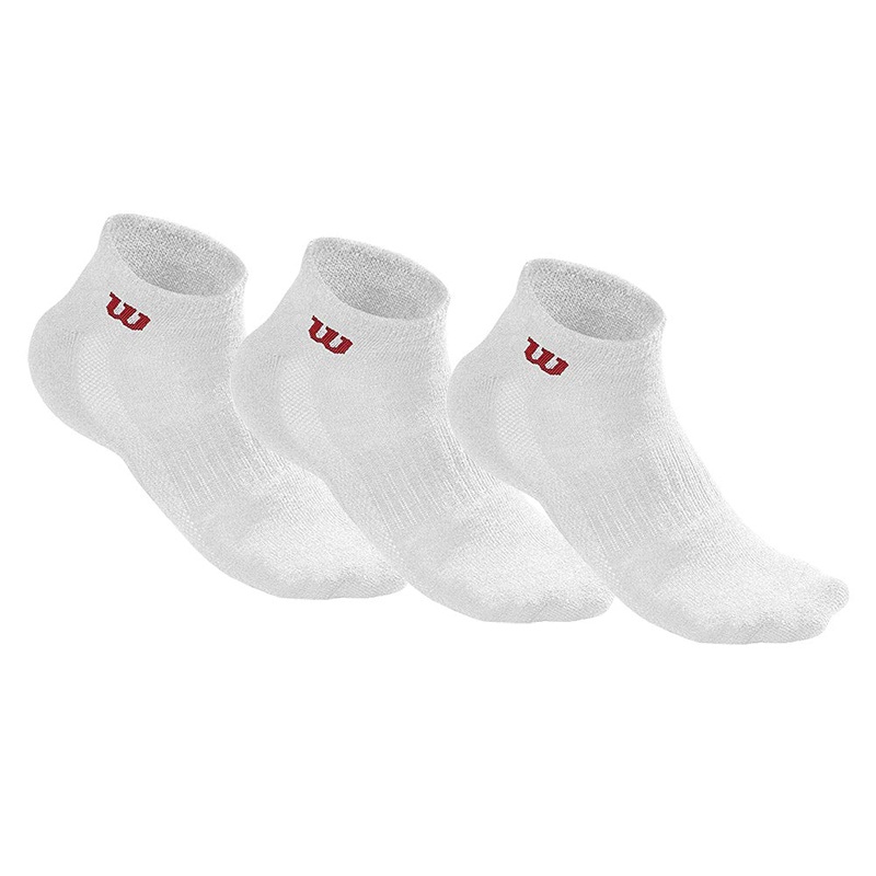 Wilson Men’s Quarter Socks 3 Pack (White)