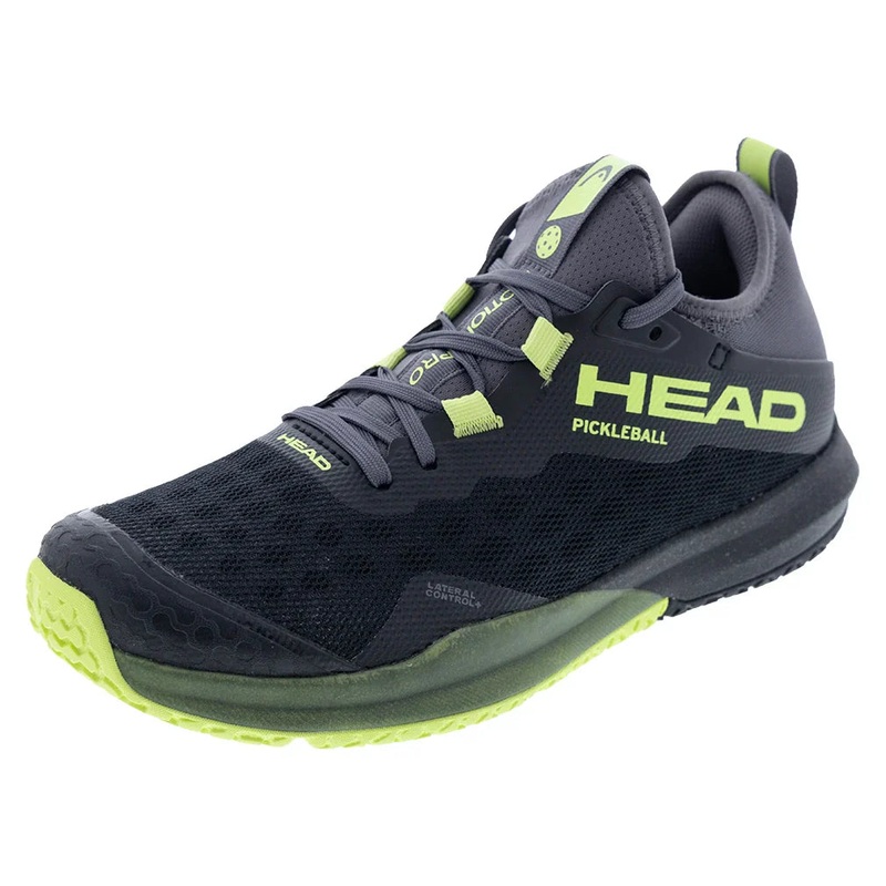 Men`s Motion Pro Pickleball Shoes Black and Lime