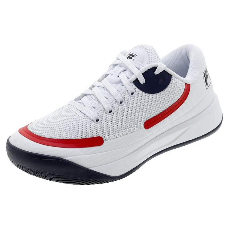 Men`s Quick Ace Tennis Shoes White and Navy