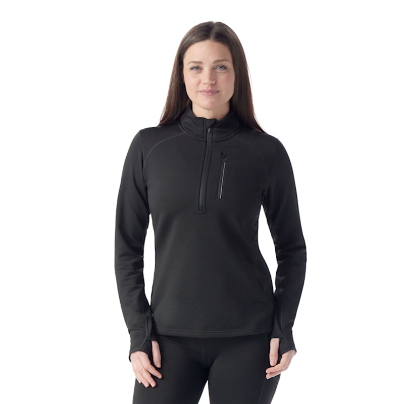 Smartwool Women’s Active Fleece 1/2 Zip Black-001 XSmall