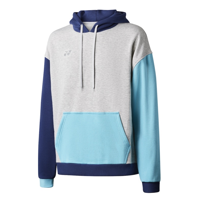 Yonex YHD323J Junior Hoodie (Grey/Navy/Sky) Grey/Navy/Sky J120/JS