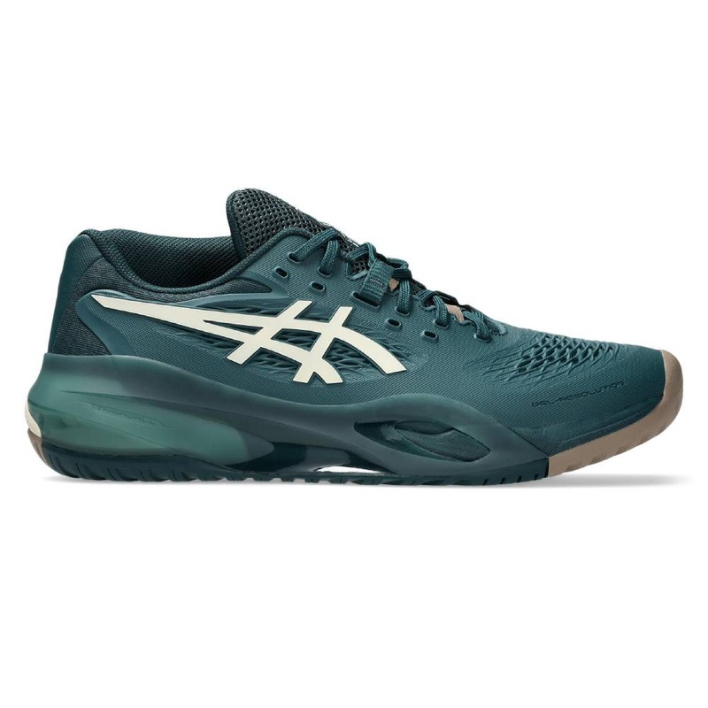 Asics Gel Resolution X Men’s Tennis Shoe (Saxon Green/Birch)