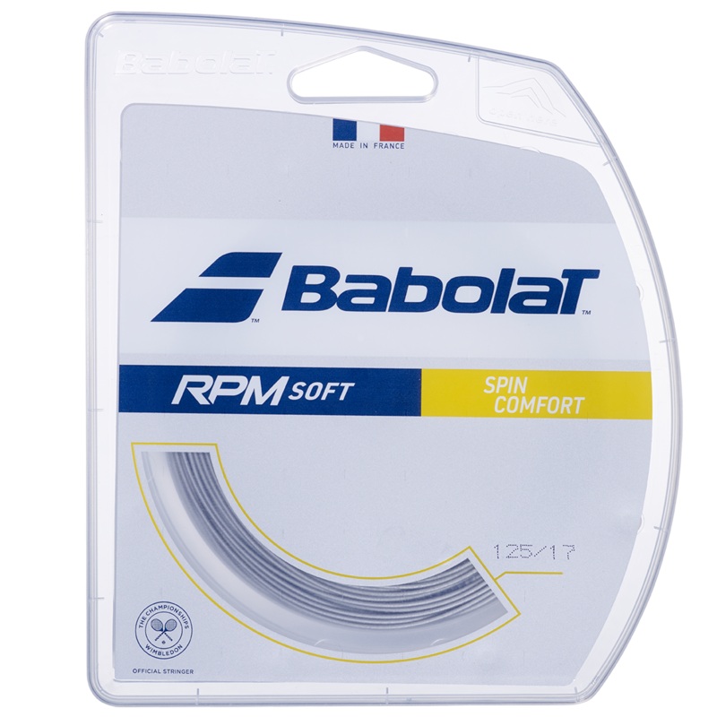 Babolat RPM Soft 1.30mm/12M Tennis String – Grey 12m Set GREY