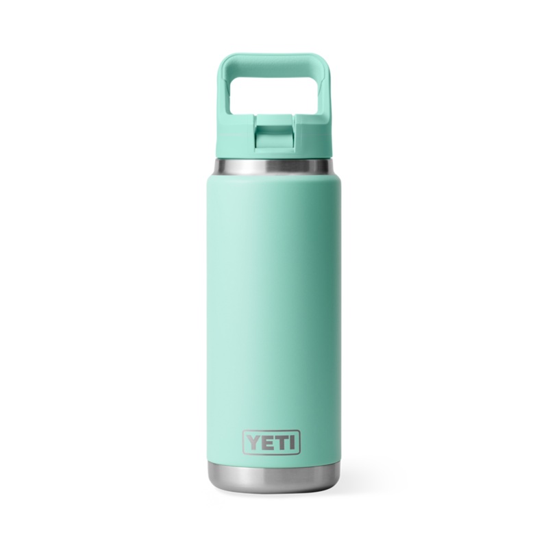 Yeti 26 oz Rambler Bottle w/Straw Cap Seafoam