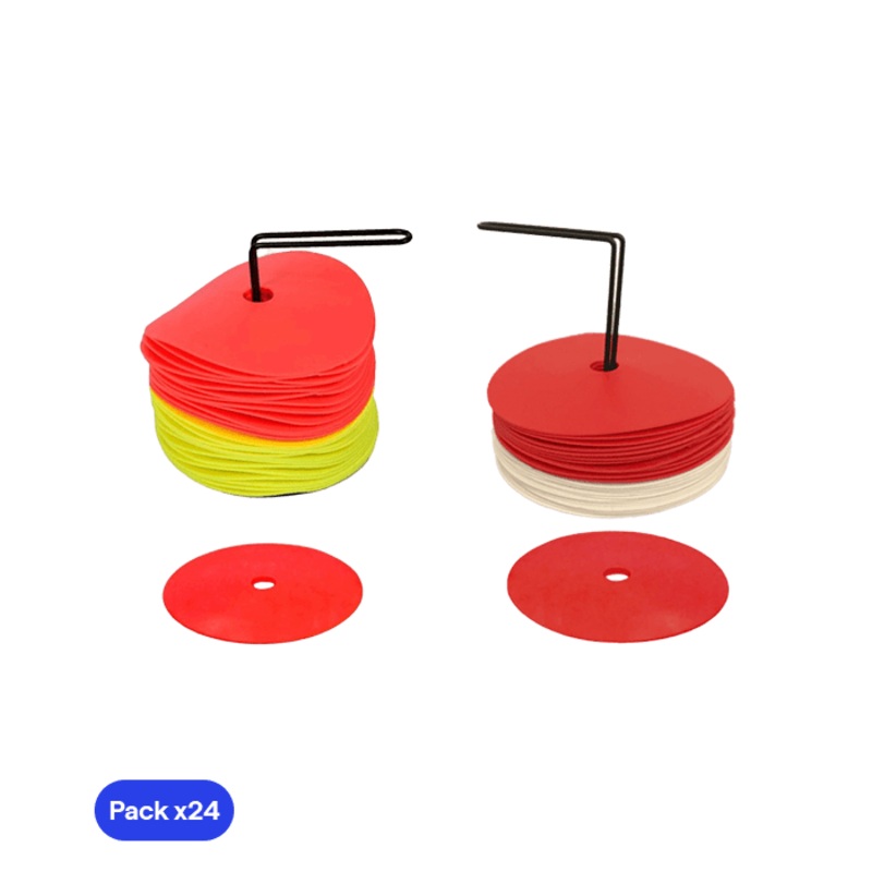 Zastor Pack of 24 flat rubber cones