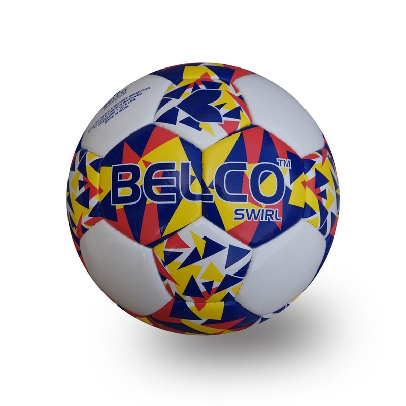 Belco Swirl Football | KIBI Sports Blue | Orange| Yelloe 5