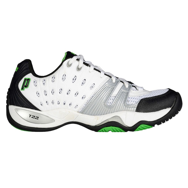 Prince T22 Men’s Tennis Shoe (White/Black/Green)