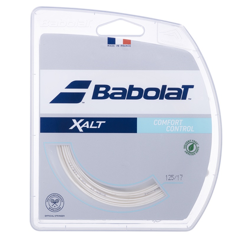 Babolat Xalt 12m Tennis String – White White 1.30mm/12M Set
