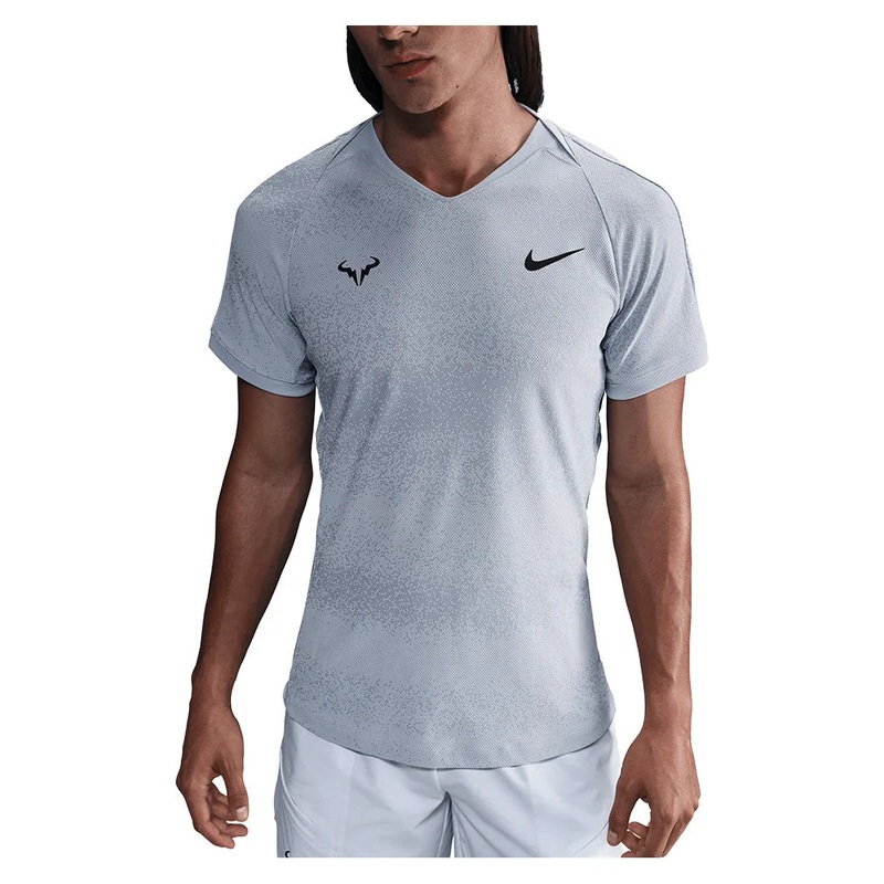Men`s Rafa Court Dri-FIT Advantage Tennis Top Ghost and World Indigo