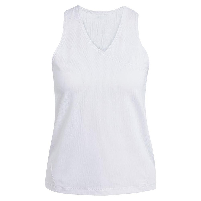 Women`s Club V-Neck Tennis Tank White