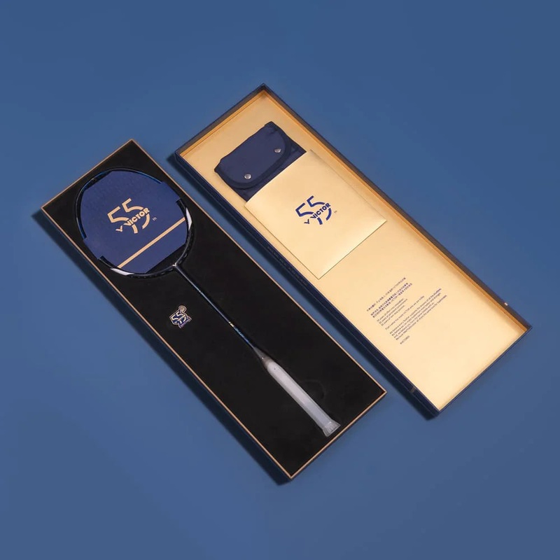 2023 Victor Brave Sword 12 55th Anniversary Deluxe Badminton Racket Gift Box (Midnight Blue)