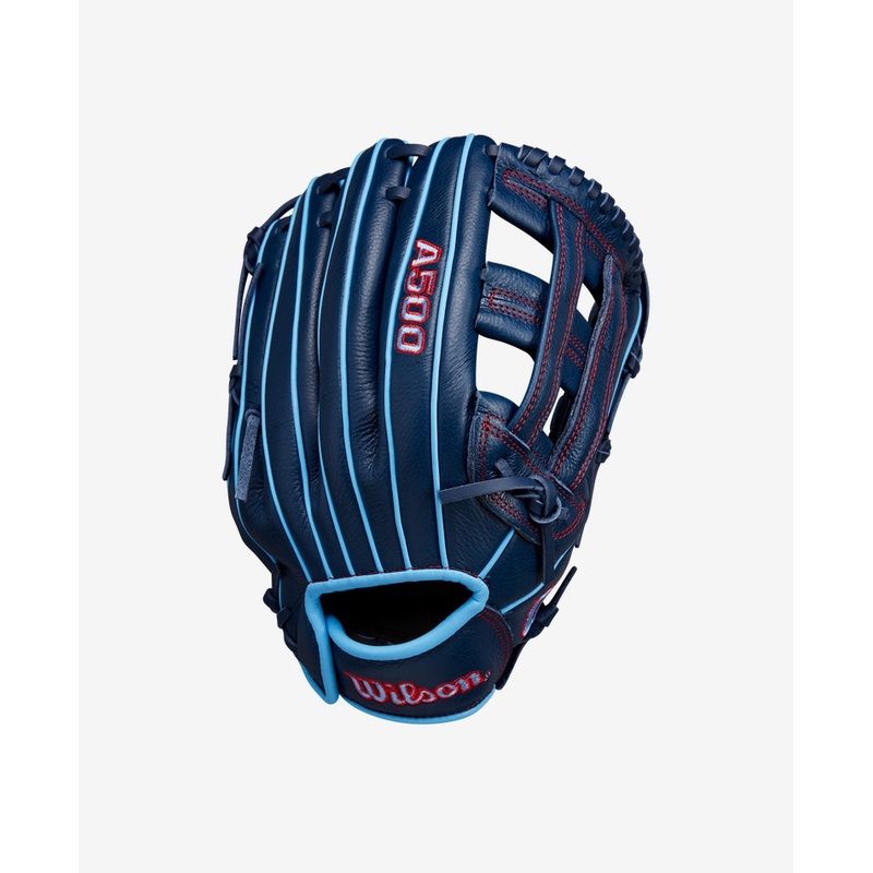 Wilson 2025 A500 12″ Baseball Glove Navy/Blue/Red Right Hand Throw