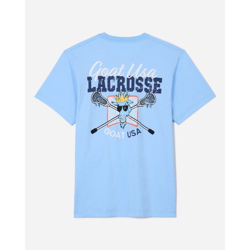 Goat USA Youth Game Time Lacrosse T-Shirt Carolina Blue Youth X-Small