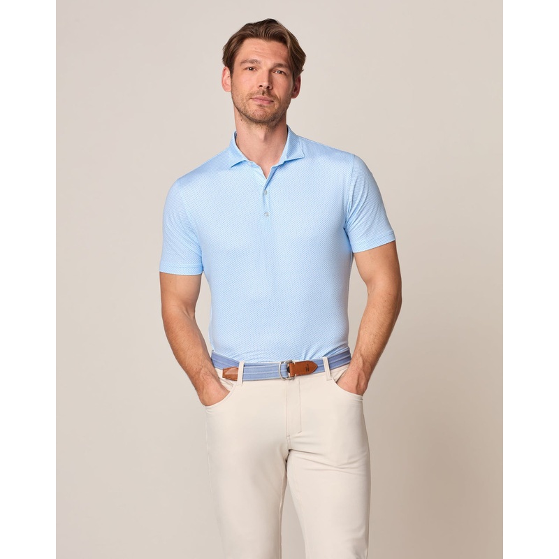 Johnnie-O Men’s Julian Printed Featherweight Performance Polo Galaxy Small