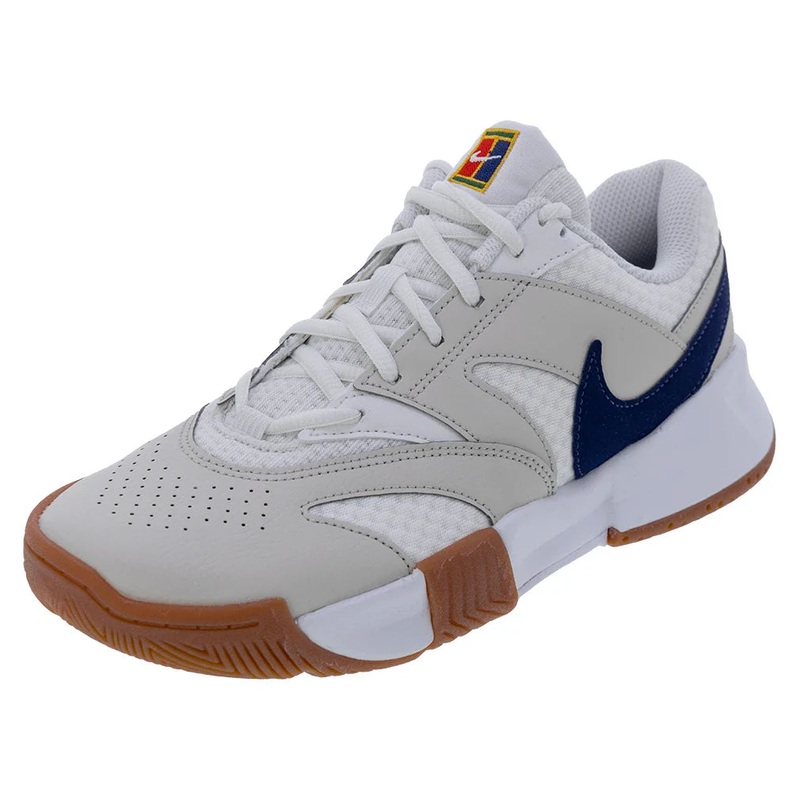 Women`s Court Lite 4 Tennis Shoes Summit White and Binary Blue