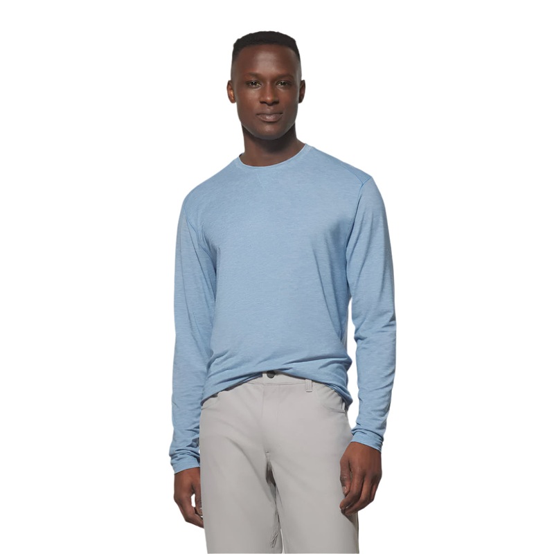 Johnnie-O Men’s Course Performance Long Sleeve T-Shirt Tide Small