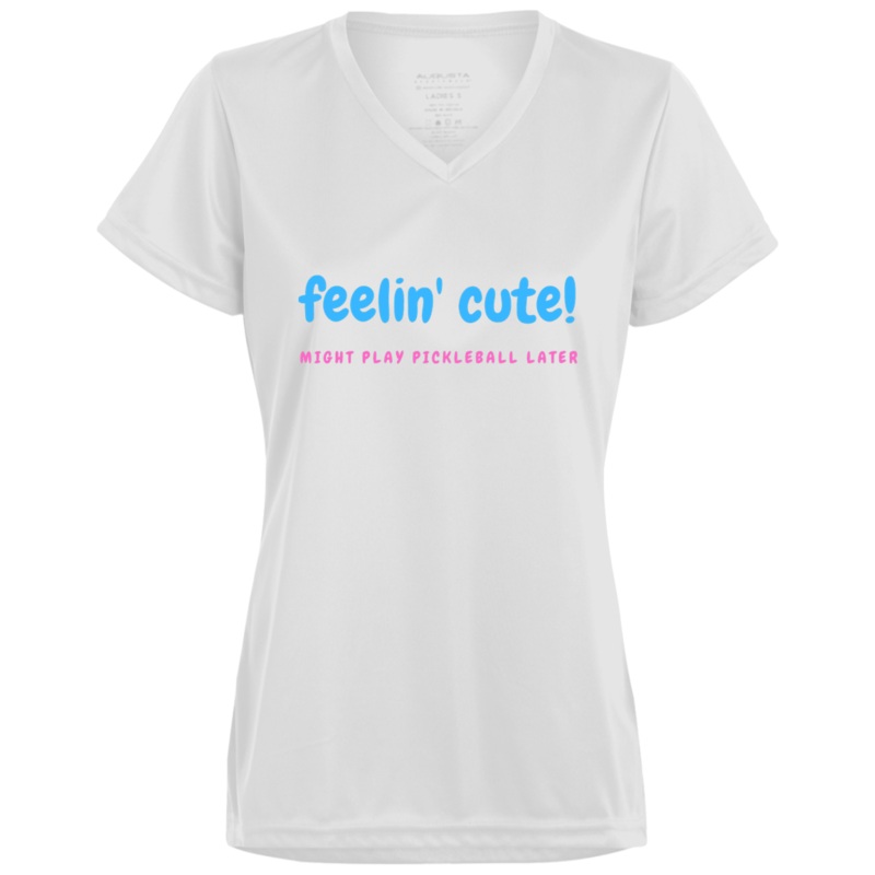 Women’s V-Neck Dry Fit – Feeling Cute