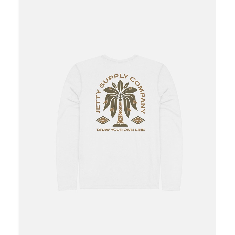 Jetty Kids Fins Uv Long Sleeve Tee White Youth Small
