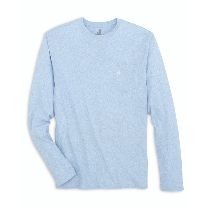 Johnnie O Mens Heathered Brennan Long Sleeve Tee Seaglass Small