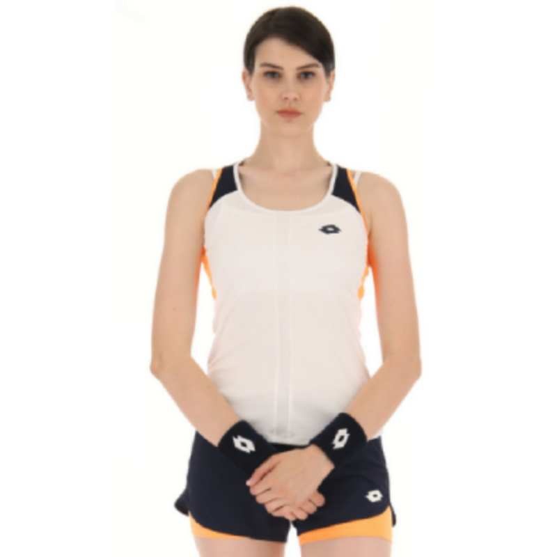 Lotto Women’s Top IV Tank Top (Bright White/Orange)
