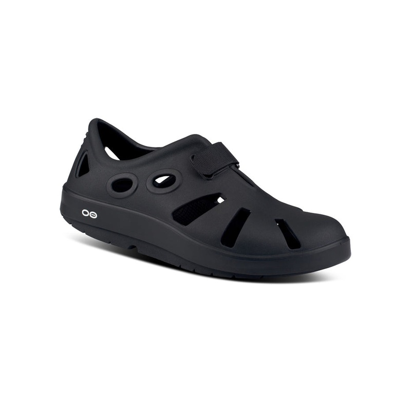 Oofos Mens Oocandoo Sandal M5/W7 Black