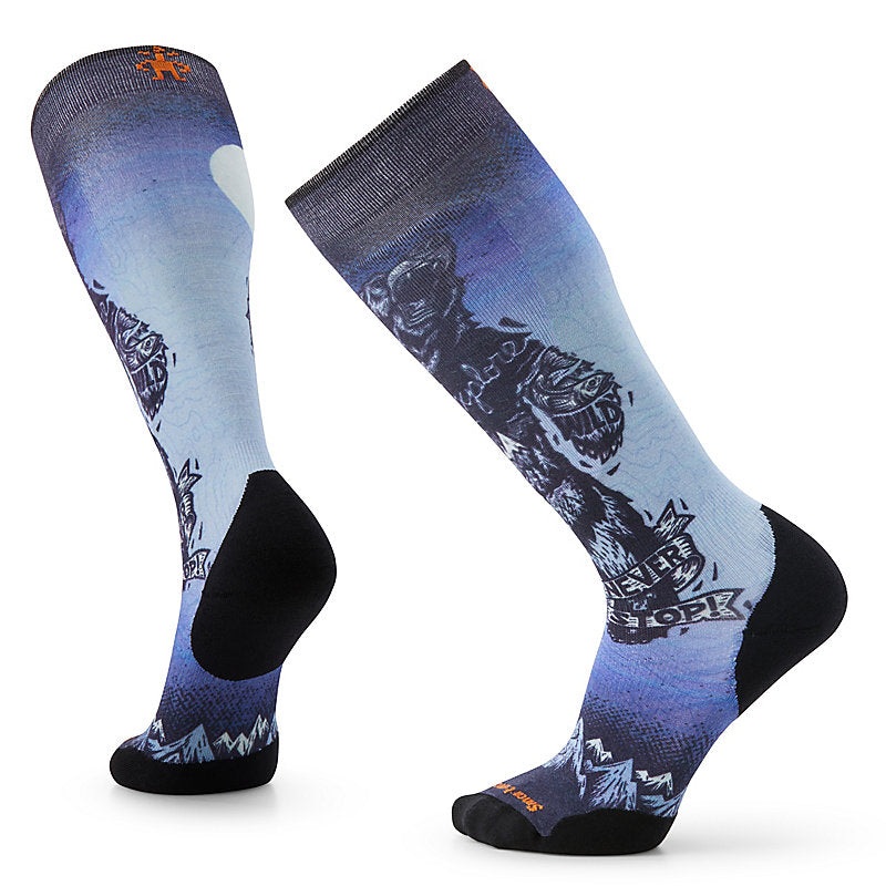 Smartwool Ski Targeted Cushion Always Explore Print Over The Calf Socks Multi Color-150 Medium
