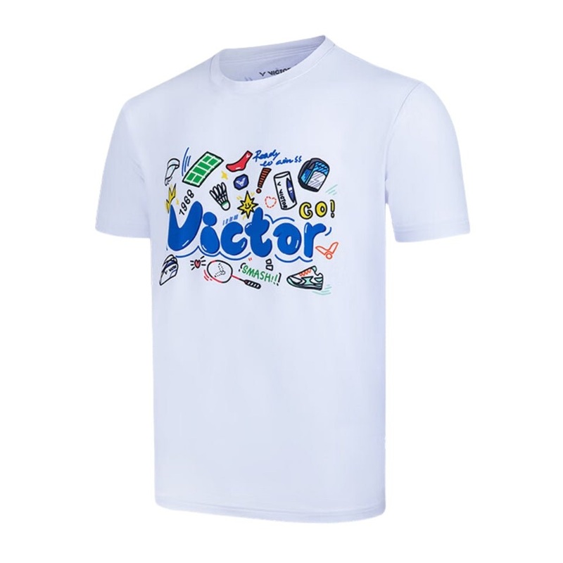 VICTOR 2025 TRAINING Series Unisex T-Shirt T-50032 A (White) ASIA S (165CM/84A)