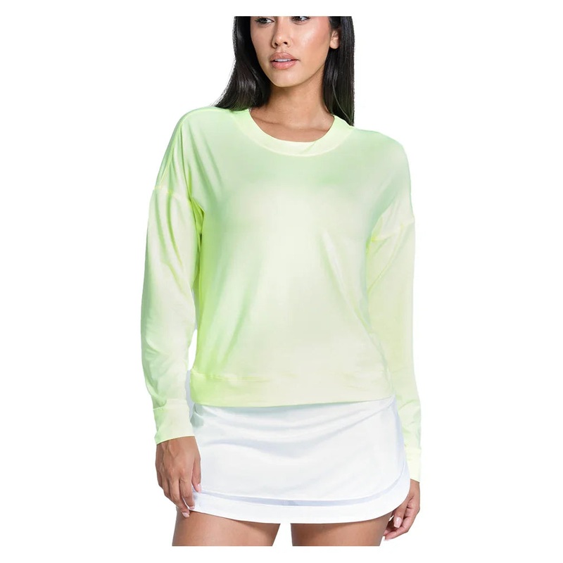 Women’s LUV Hype Long Sleeve Tennis Top Lemon Frost