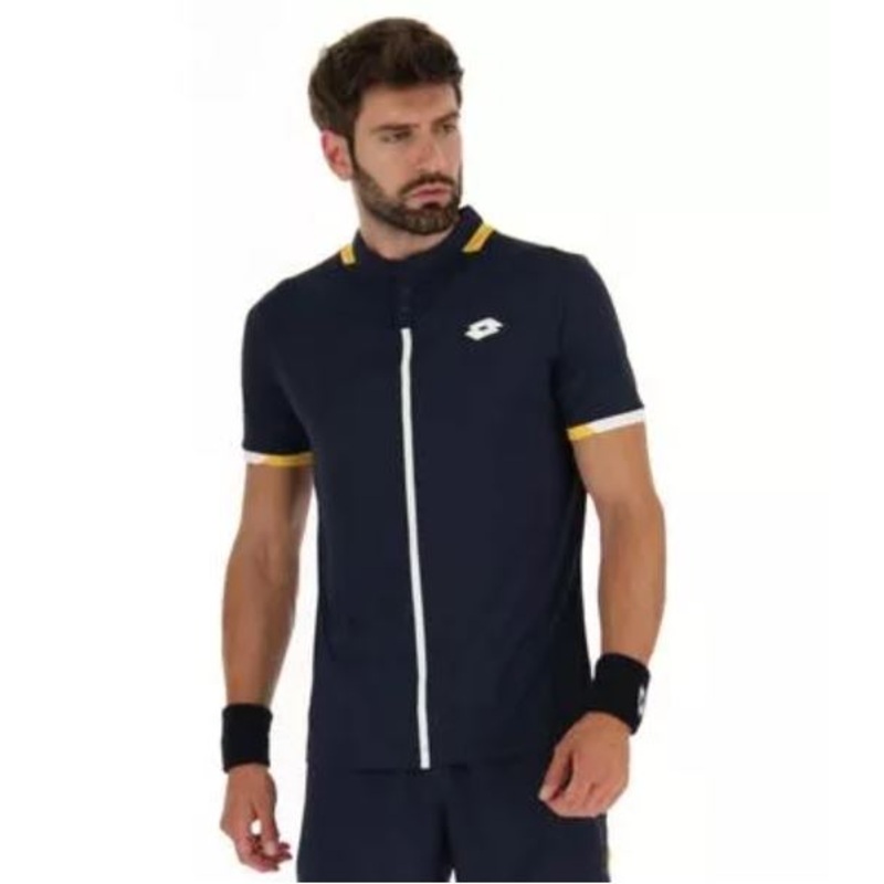 Lotto Men’s Top IV Polo (Navy Blue/Bright White)