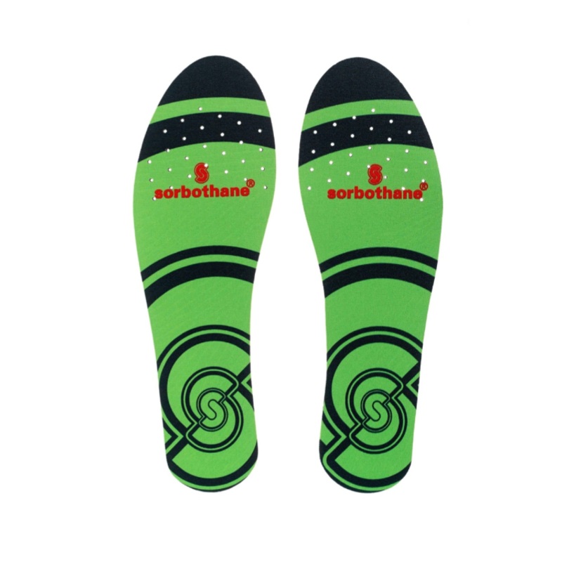 Sorbothane Single Strike Insoles Green/Black UK 3.5-5 Green/Black