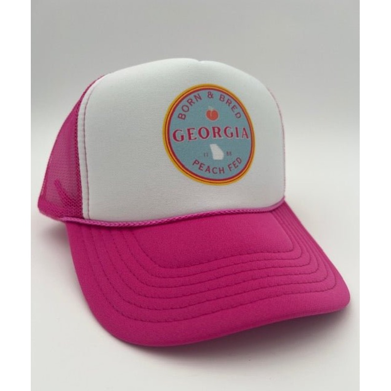 Georgia Born & Bred Hot Pink Trucker Hat