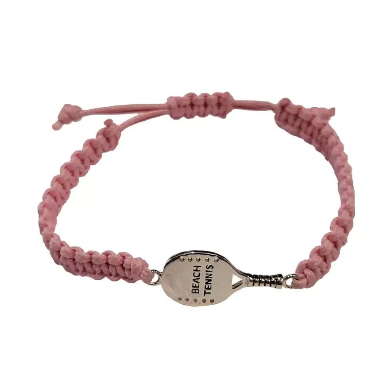 Pink Bracelet with Beach Tennis Racket