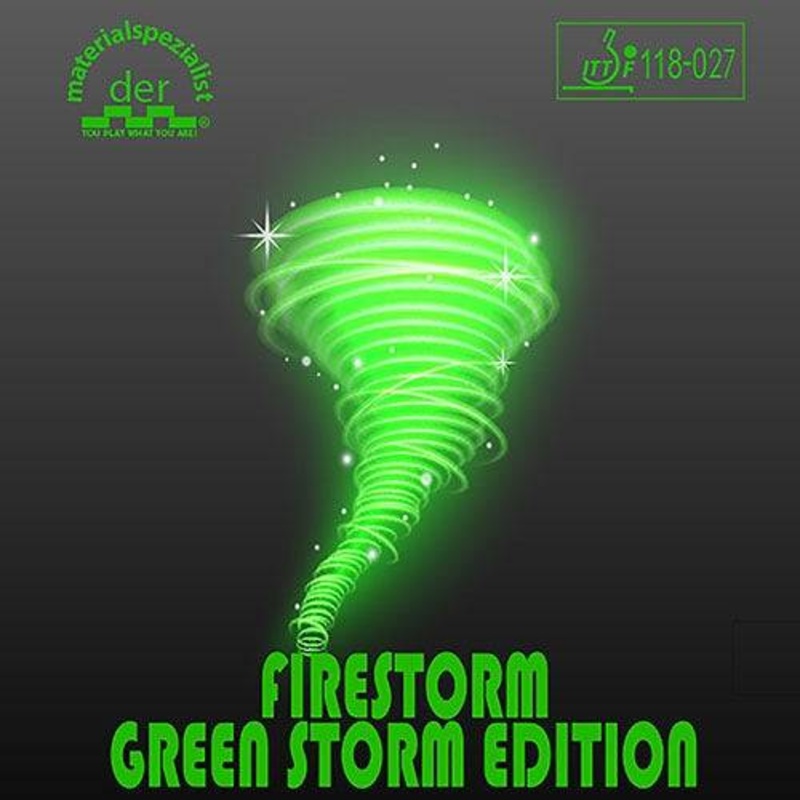 der-materialspezialist Firestorm Green Storm Edition – Short Pips