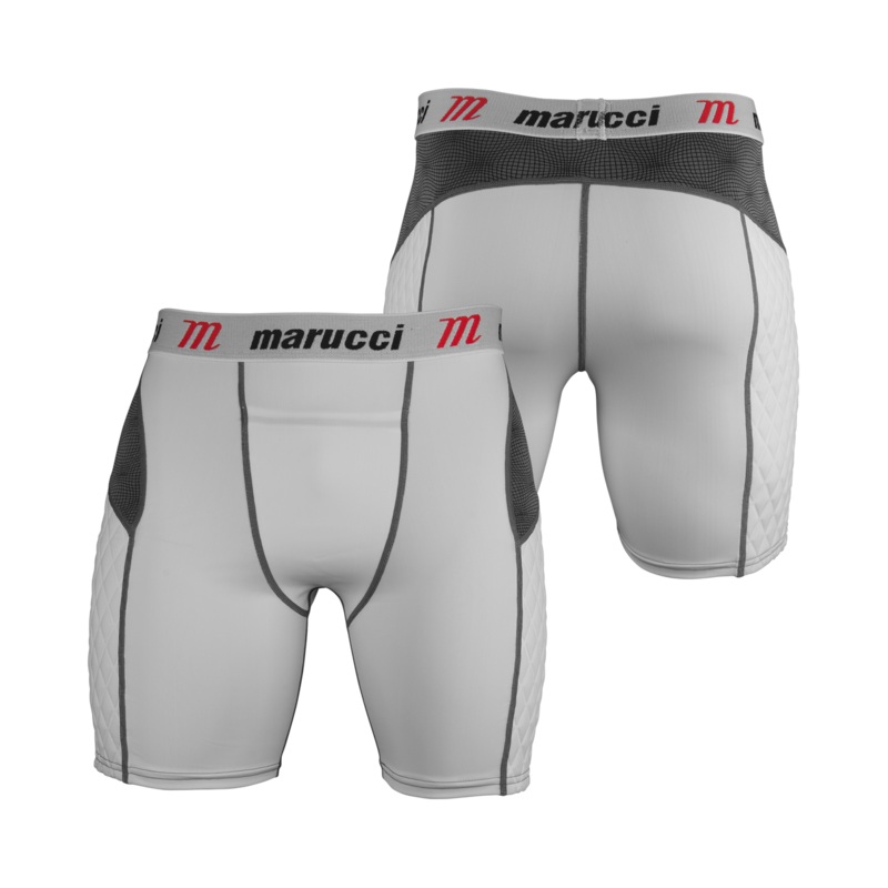 Marucci Youth Elite Padded Sliding Short with Cup YS White