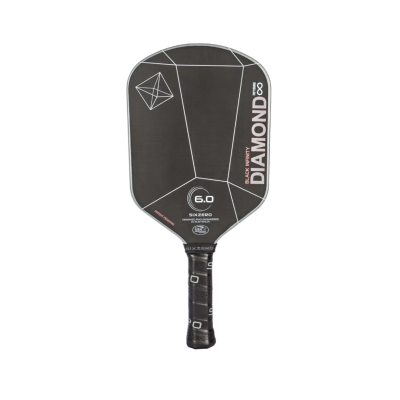 Six Zero Infinity Edgeless Black Diamond Power 16mm Pickleball Paddle
