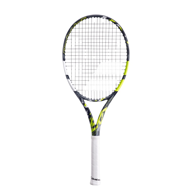 Babolat Pure Aero Lite 100 270g Strung/Unstrung Tennis Racket Strung G0 GREY/YELLOW/WHITE
