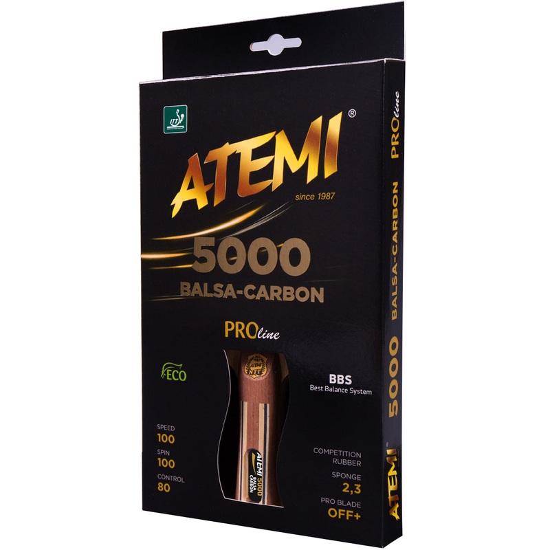 NTT Atemi 5000 – Pro Balsa Carbon Pre-Assembled Racket.