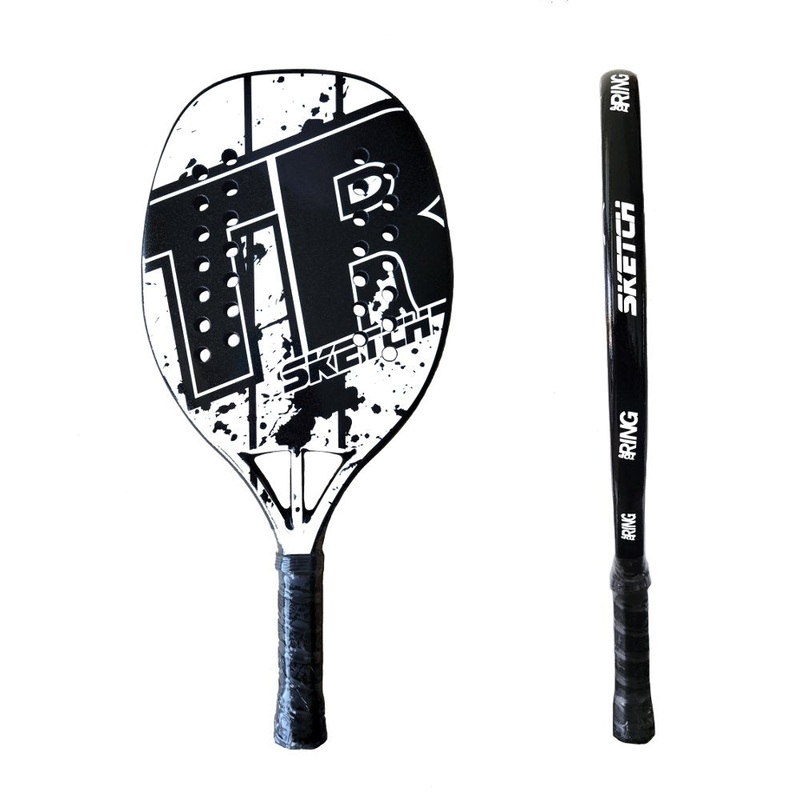 Top Ring SKETCH BLACK / WHITE  Beach Tennis Racket