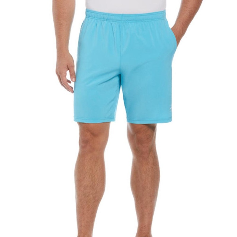 Men`s Solid 8 Inch Tennis Short Blue Grotto